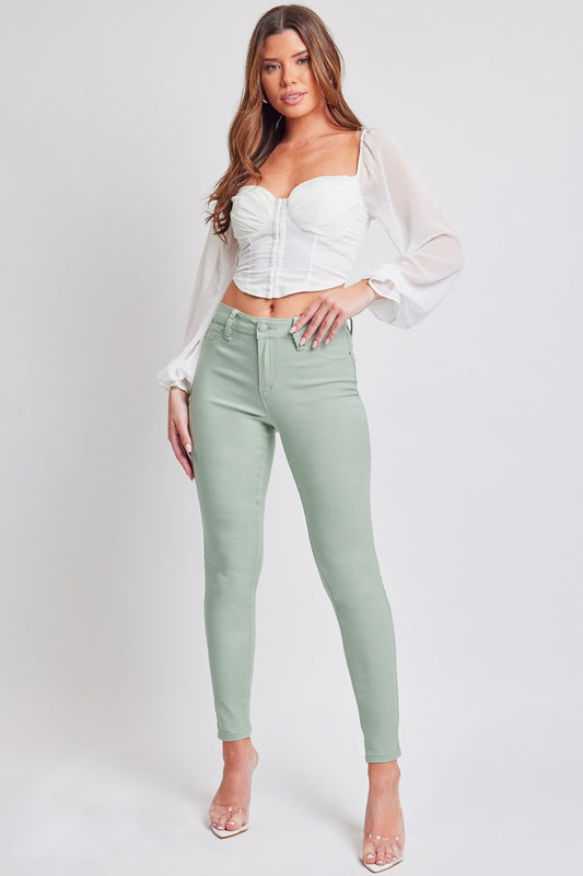 YMI Jeanswear Hyperstretch Mid-Rise Skinny Jeans Jade Pants