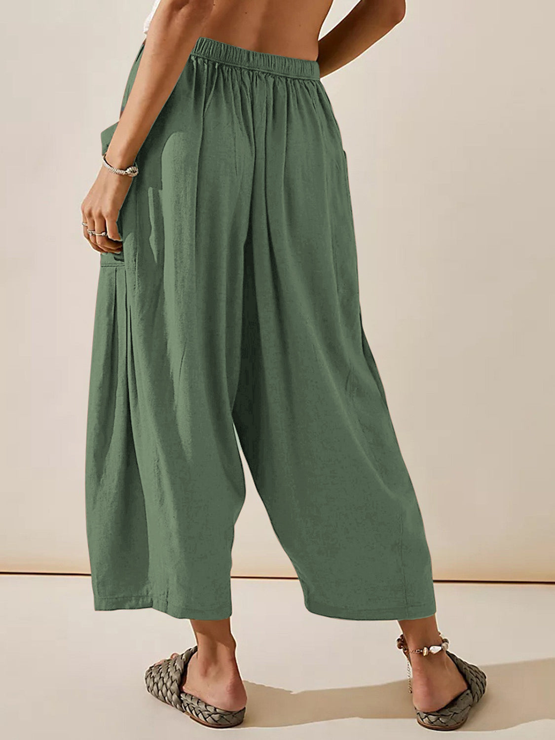 Full Size Wide Leg Pants with Pockets Pants