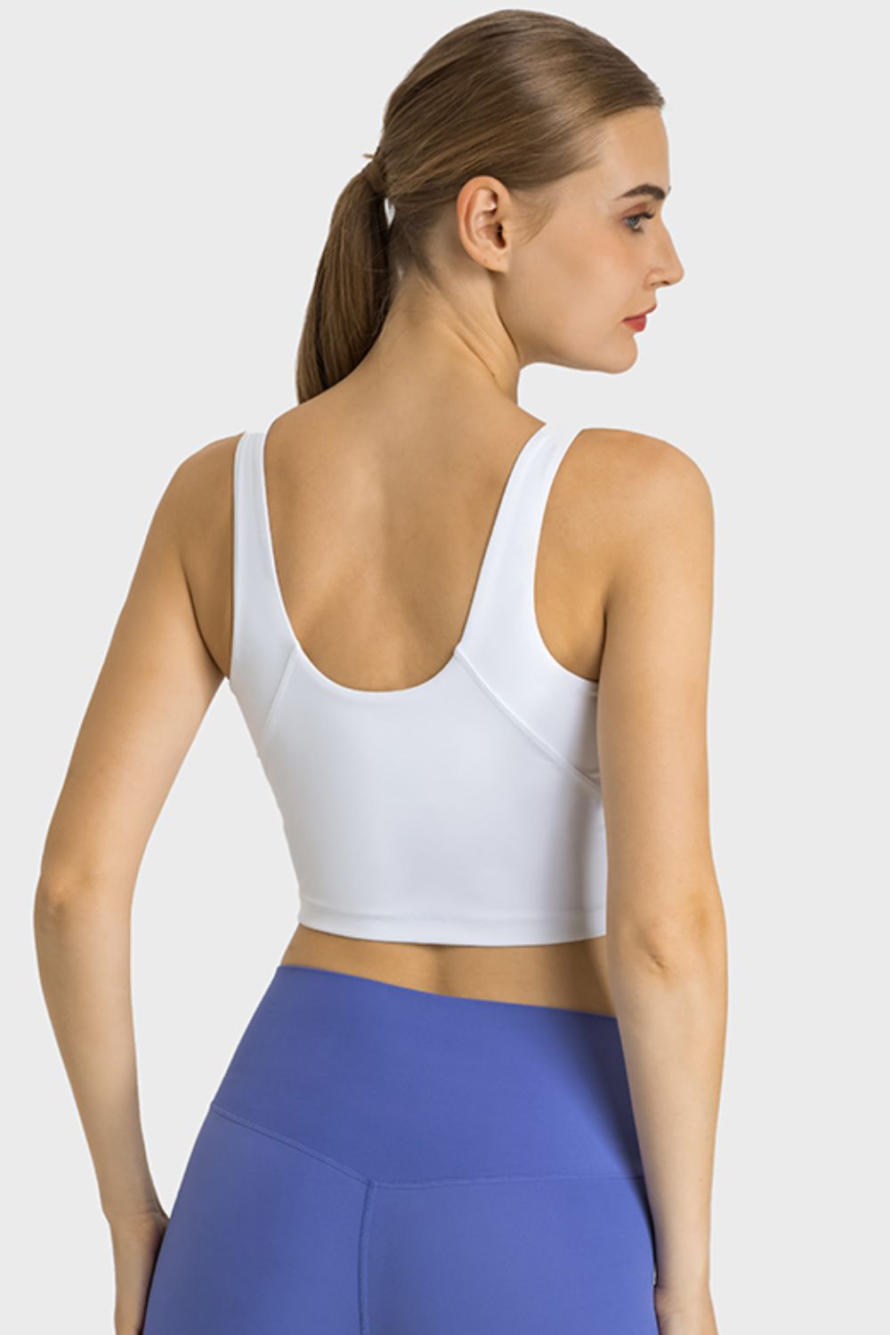 Feel Like Skin Highly Stretchy Cropped Sports Tank Active Tank
