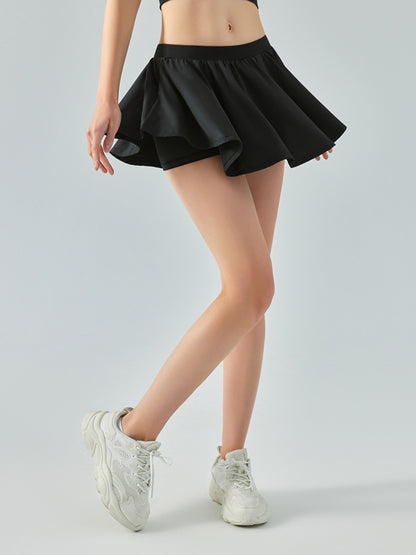 Elastic Waist Mini Active Skirt Active Skirt