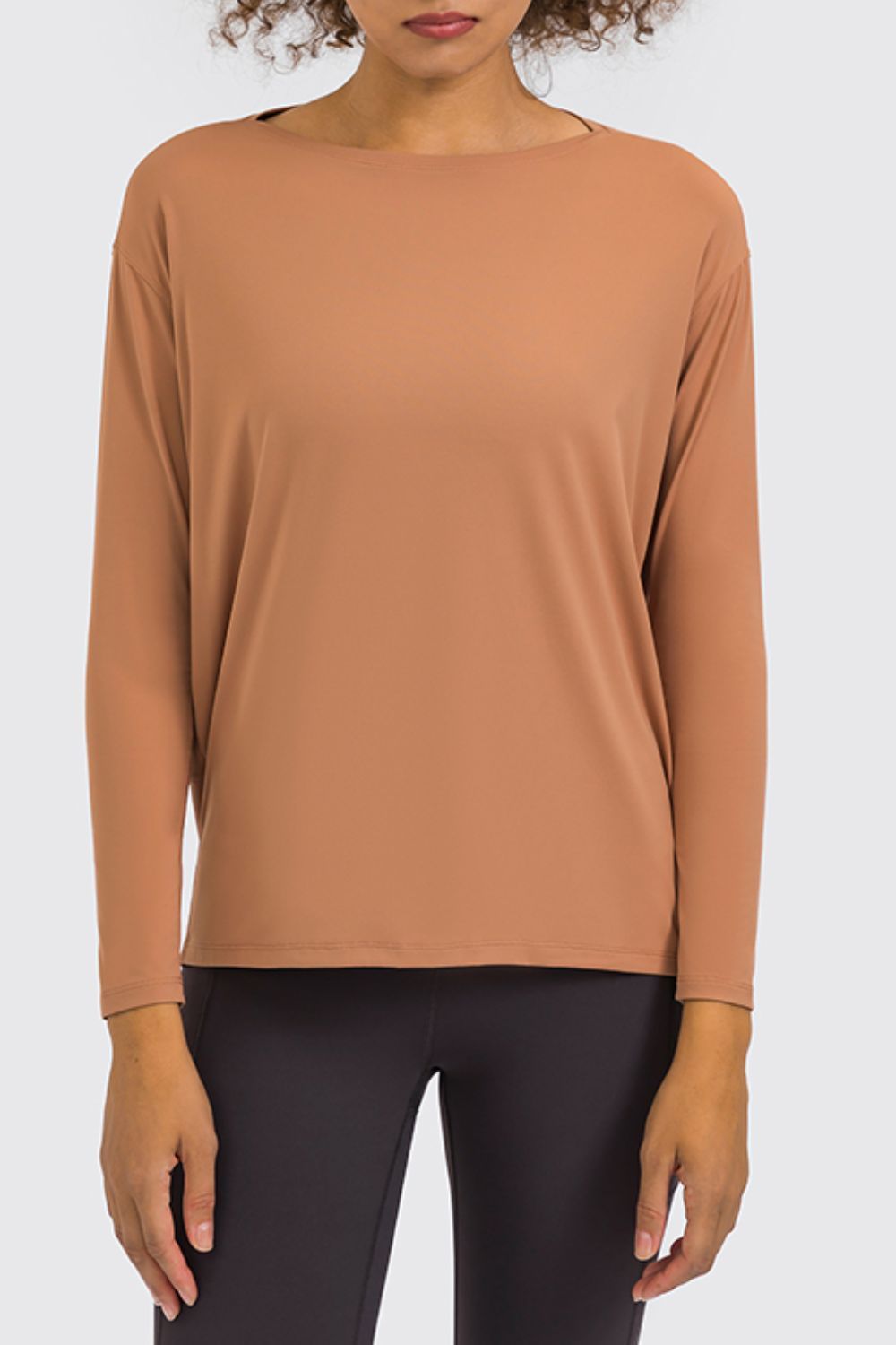 Loose Fit Active Top Brown Active T-Shirt