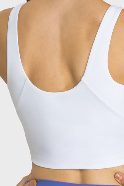 Feel Like Skin Highly Stretchy Cropped Sports Tank Active Tank