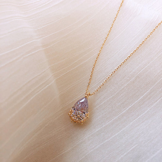 Crystal Water Drop Pendant Necklace Women Necklace Crystal Necklace