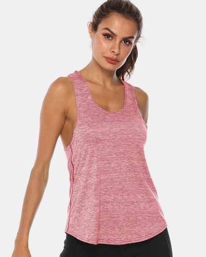 Full Size Scoop Neck Wide Strap Active Tank Blush Pink Active Tank