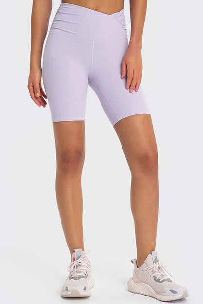 V-Waist Biker Shorts Lilac Active Shorts