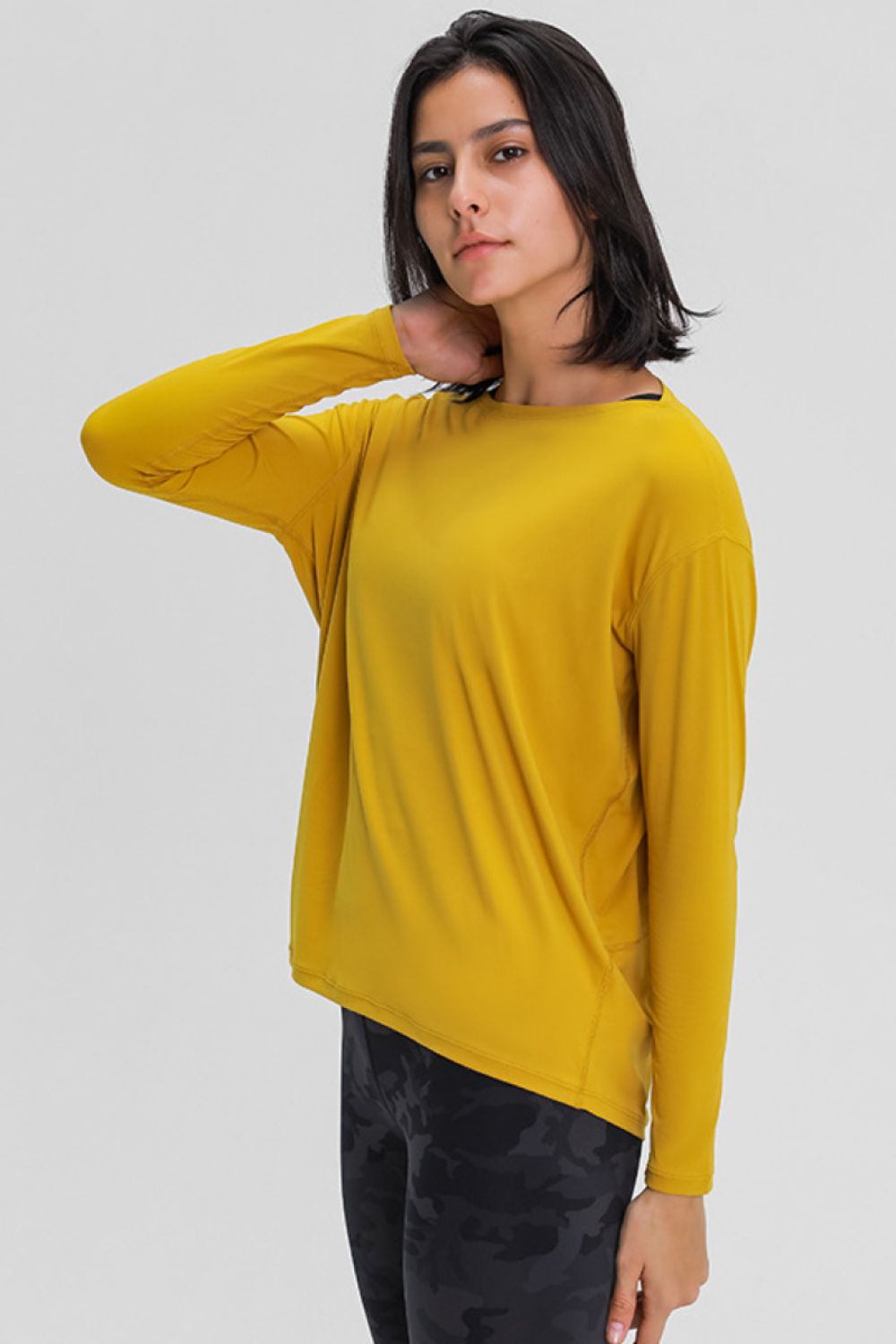 Loose Fit Active Top Mustard Active T-Shirt