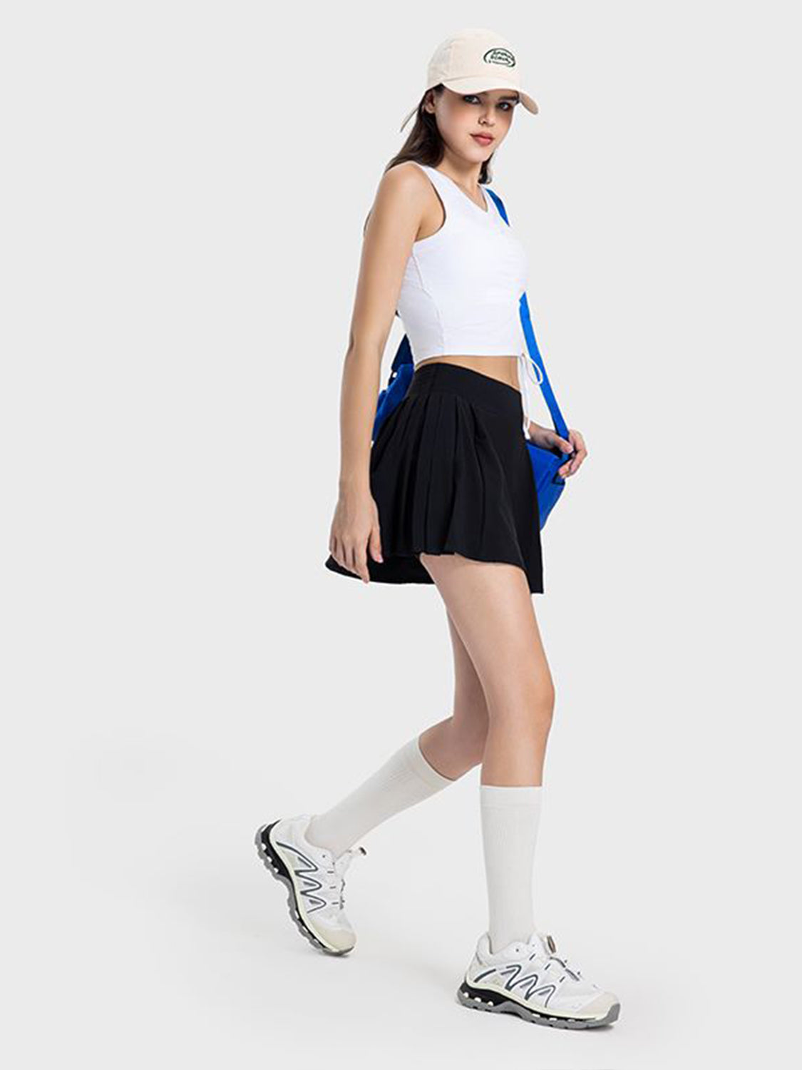 Pleated Detail Mid-Rise Waist Active Skirt Active Skirt
