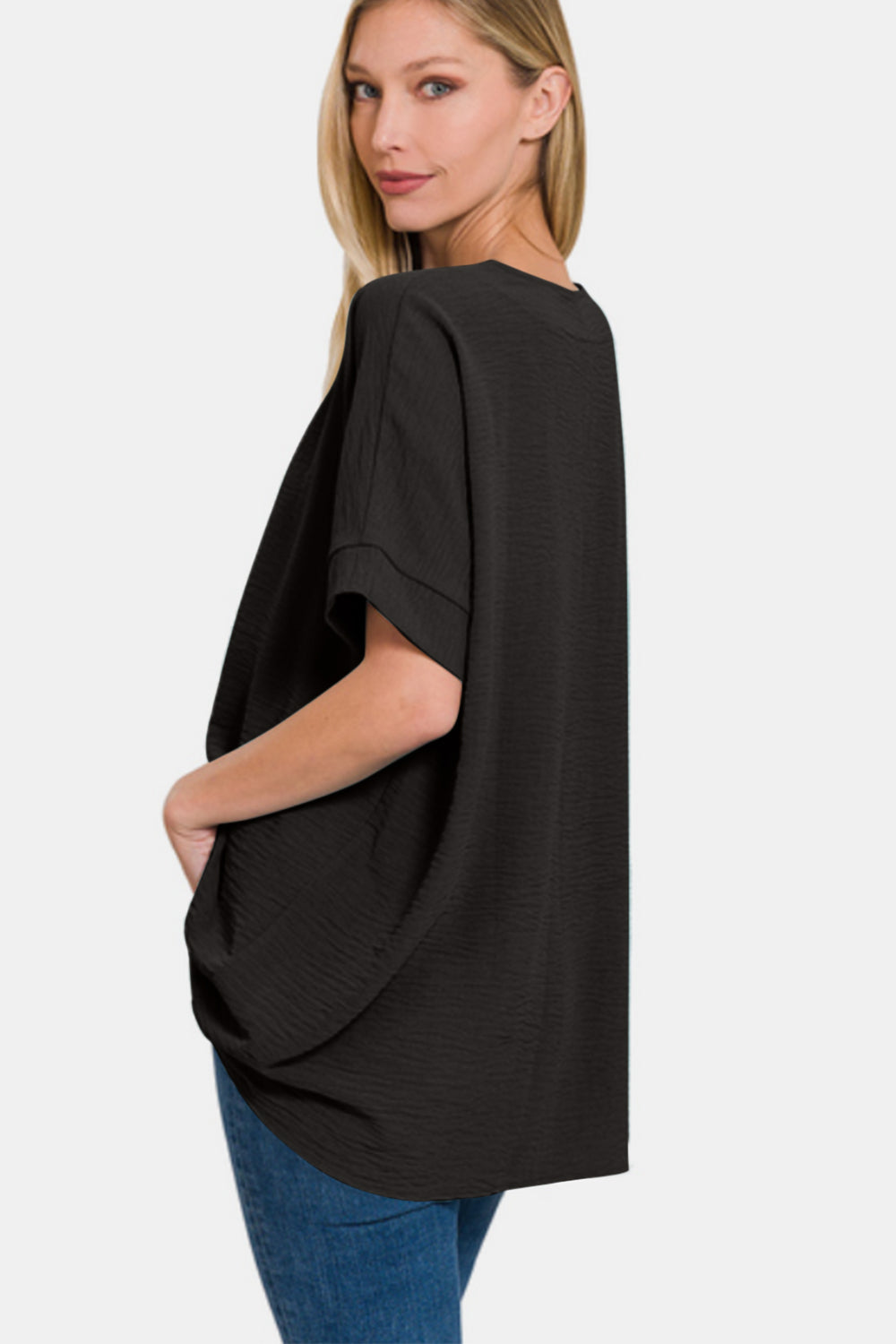 Zenana Full Size V-Neck Short Sleeve Top Shirt