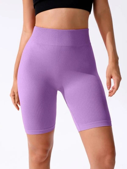 High Waist Active Shorts Heliotrope Purple Active Shorts