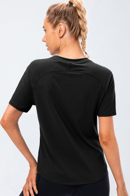 Round Neck Raglan Sleeve Active Tee Active T-Shirt